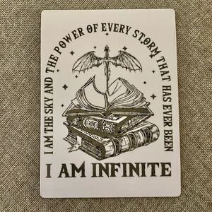 Fourth Wing “I Am Infinite” Rebecca Yarros Magnet